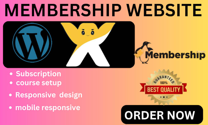 Bestseller - create a paid membership and subscription website on wordpress and wix