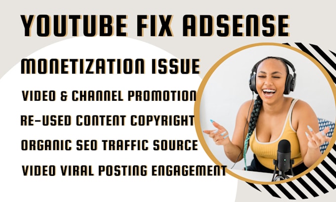 Gig Preview - Resolve youtube montesization adsense step 2 reused content issues copyright