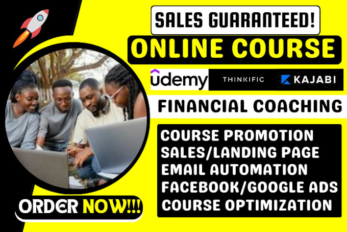 Bestseller - do udemy financial online course promotion, kajabi online course coaching