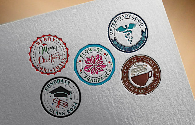 Gig Preview - Design a professional circle, stamp, badge colored logo