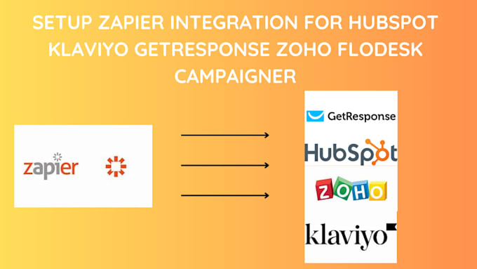 Gig Preview - Setup zapier integration for hubspot klaviyo getresponse zoho flodesk campaigner