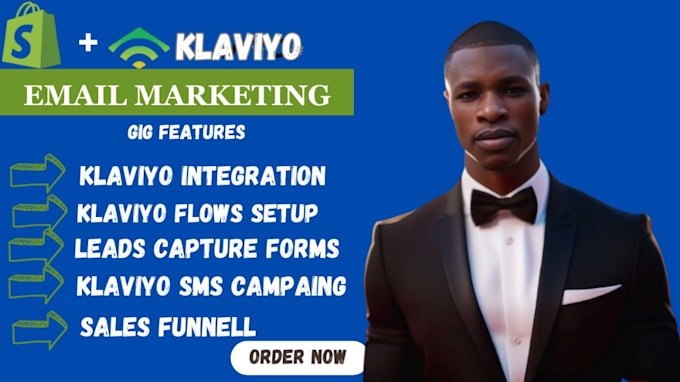 Gig Preview - Setup klaviyo flows, klaviyo email marketing for shopify, ecommerce marketing