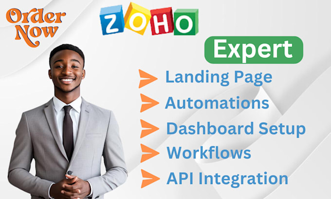 Gig Preview - Setup dashboards, design landing pages and setup zoho automations and workflows