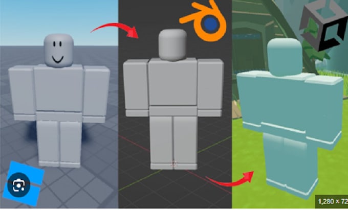 Gig Preview - Make 3d models for your roblox and unity game