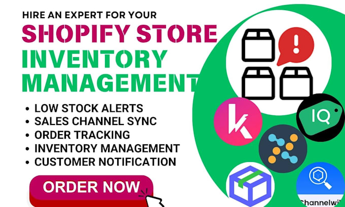 Gig Preview - Set up shopify store inventory management katana skusavvy syncio trackipal trunk