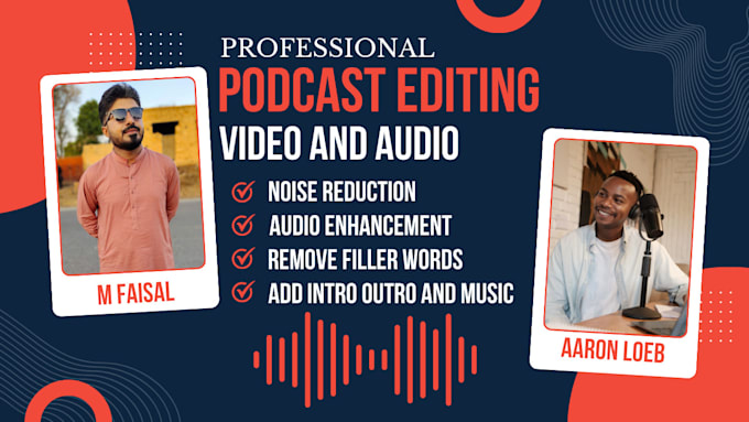 Gig Preview - Do podcast audio editing noise reduction and enhancement