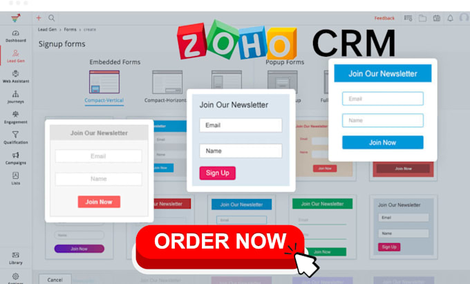 Gig Preview - Setup zoho crm one books desk campaign custom function automation workflows