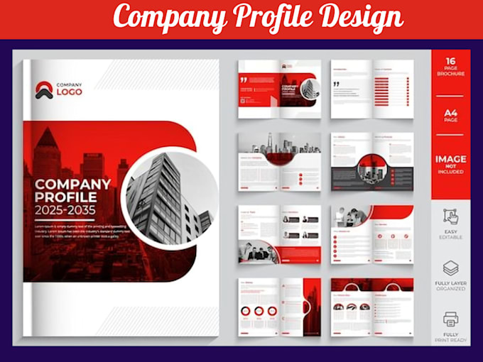 Gig Preview - Create an eye catching company profile brochures and booklet, annual report