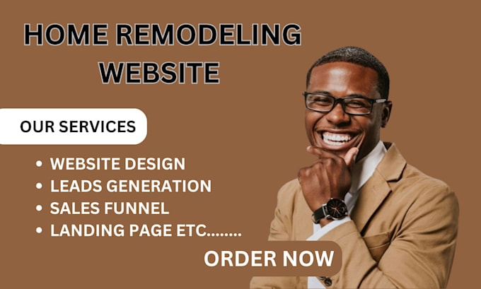 Gig Preview - Create home remodeling home improvement remodeling website construction website