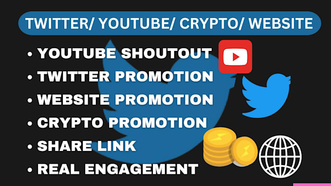 Bestseller - shoutout twitter, promote website share link on ig yt crypto