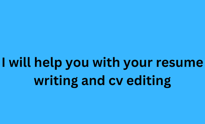 Gig Preview - Be your resume writer  cover letter design and CV