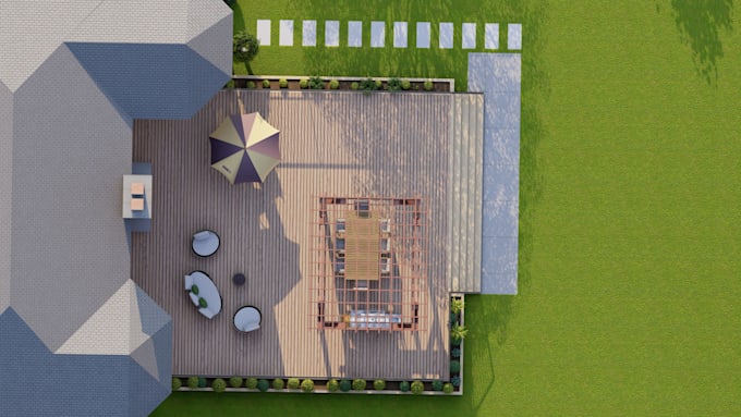 Gig Preview - Design backyard, pergola,frontyard, pool,deck,paver using chief architect