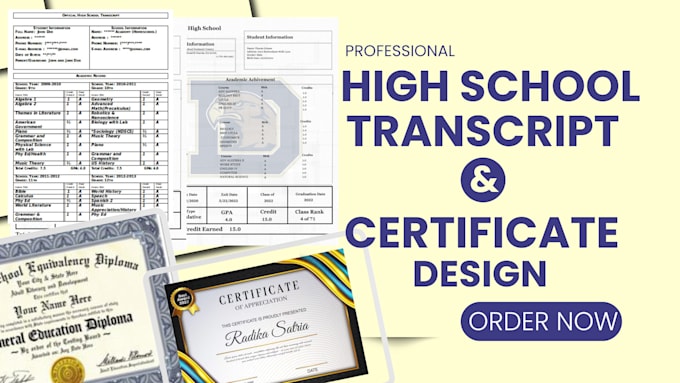 Bestseller - design diploma certificate, high school transcript, college, ged certificate