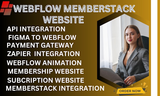 Gig Preview - Do webflow memberstack zapier airtable webflow membership webflow fix