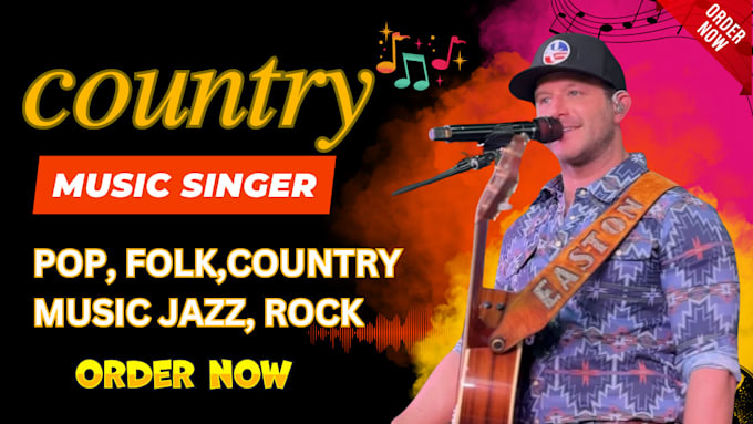 Gig Preview - Be your top american country music artist songwriter with acoustic guitar