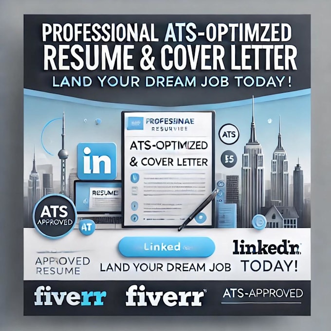 Gig Preview - Write your professional resumes,CV, cover letters and optimise your linkedin