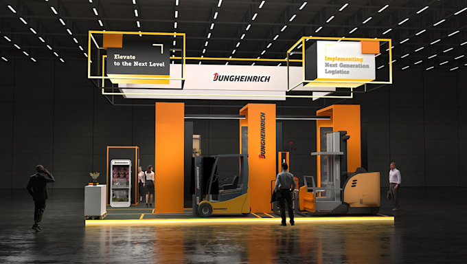 Gig Preview - Professional 3d design for kiosk exhibition stands booth and trade show displays