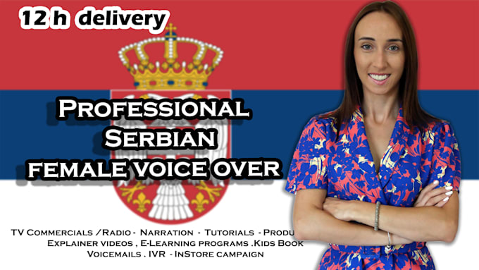 Gig Preview - Record serbian female voice over for your product