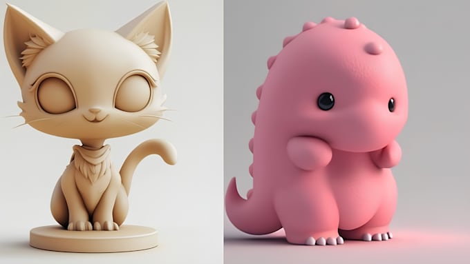 Gig Preview - Create 3d toy, 3d animal, and cute 3d character in cartoon style