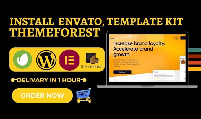 Gig Preview - Urgently install envato element,themeforest, wordpress,theme,template kit in 1hr