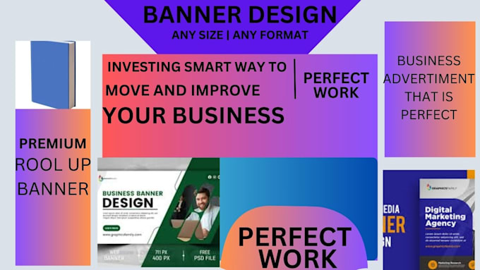 Gig Preview - Design banner, pop up, backdrop, retractable for trade show and exhibition