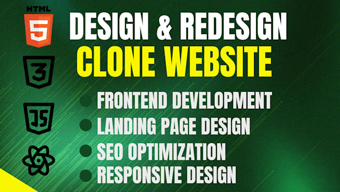 Bestseller - copy clone website or create landing page using HTML CSS js react js