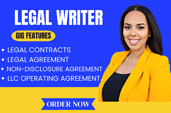 Gig Preview - Write llc operating agreements,draft legal documents, nda,write legal agreement