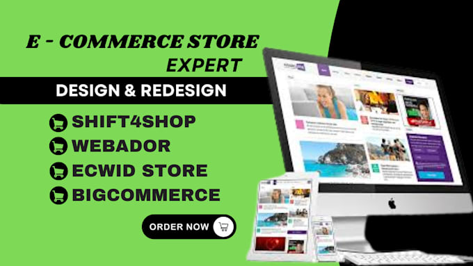 Gig Preview - Create or redesign webador website shift4shop ecwid store bigcommerce