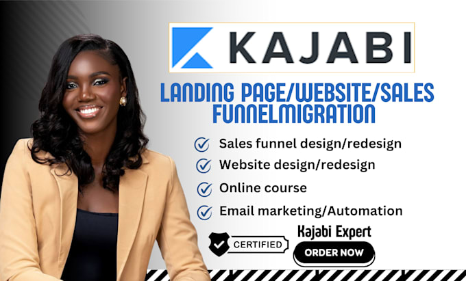 Gig Preview - Design migrate your website kajabi sales funnel kajabi landing page systeme io