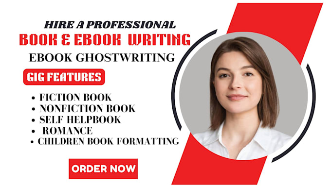 Gig Preview - Do ebook writing, ebook ghostwriting, amazon kindle, kdp book publishing