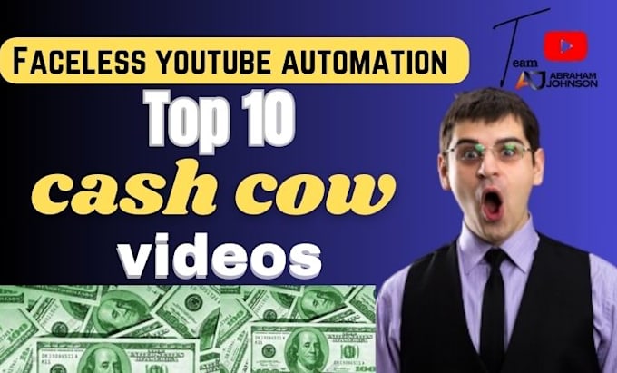 Gig Preview - Create automated cash cow videos, cash cow youtube, cash cow channel, cash cow