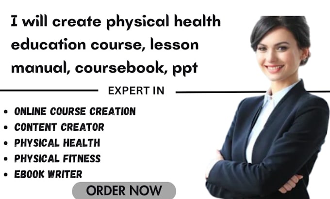 Gig Preview - Create physical health education course, lesson manual, coursebook, ppt