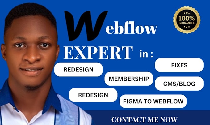 Gig Preview - Design webflow website redesign webflow expert design