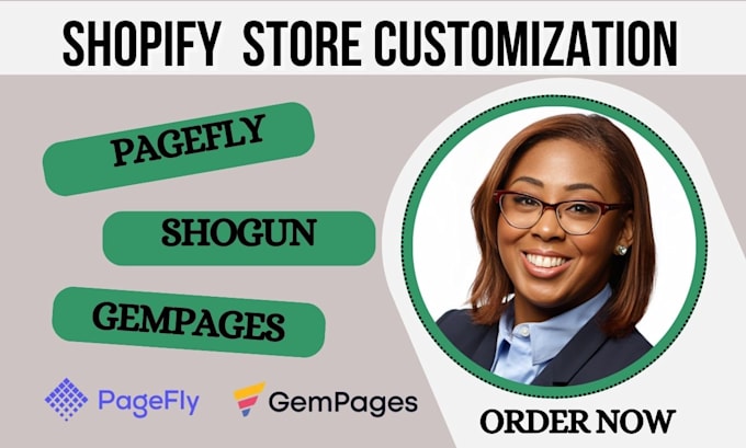 Gig Preview - Do shopify landing page design with pagefly, shogun or gempages