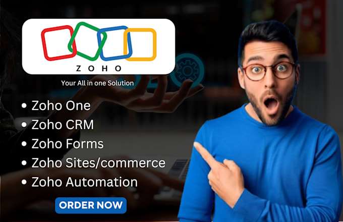 Gig Preview - Do zoho sites zoho automation zoho campaigns zoho one zoho forms