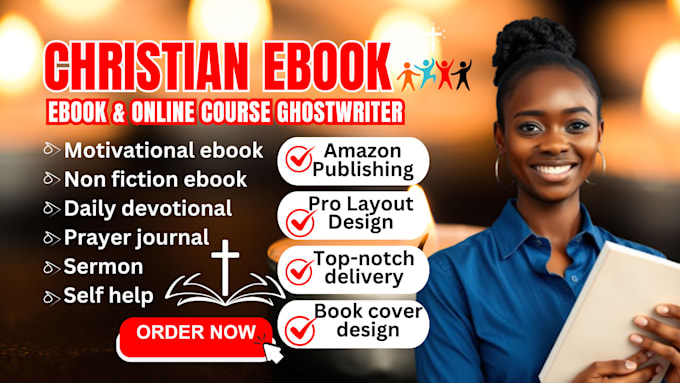 Gig Preview - Write christian ebook, self help, sermon, devotional, non fiction, prayer