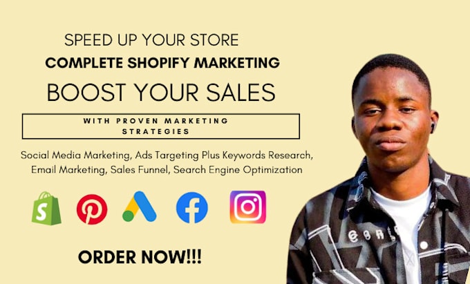 Gig Preview - Boost shopify sales shopify store promotion shopify marketing sales funnel