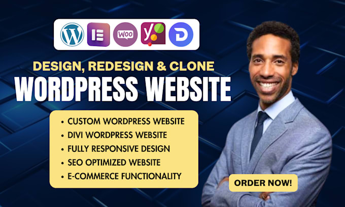 Gig Preview - Clone wordpress website custom wordpress website divi wordpress website redesign