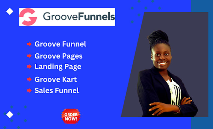 Gig Preview - Build groove funnel, groove pages, landing page, groove kart