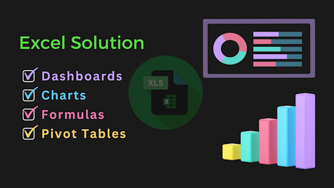 Gig Preview - Simplify your data with excel dashboards, vlookup and charts