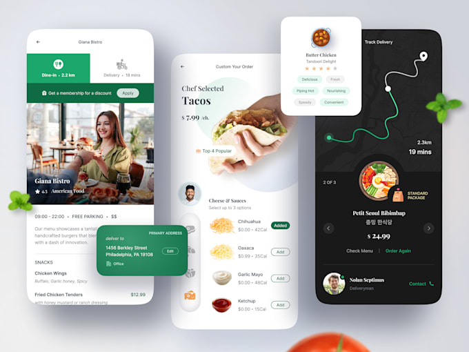 Gig Preview - Develop a stunning food delivery app, grocery delivery app with unique ui ux