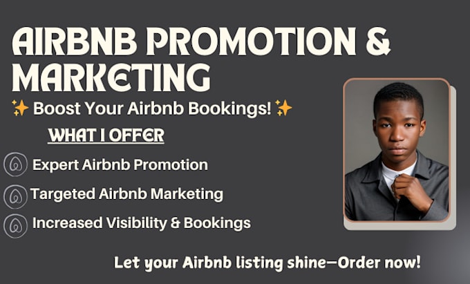 Gig Preview - Do effective airbnb promotion airbnb marketing to increase airbnb bookings