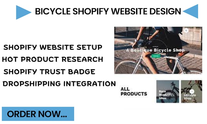 Bestseller - design electric bike shopify website bicycle shopify store bike dropshipping