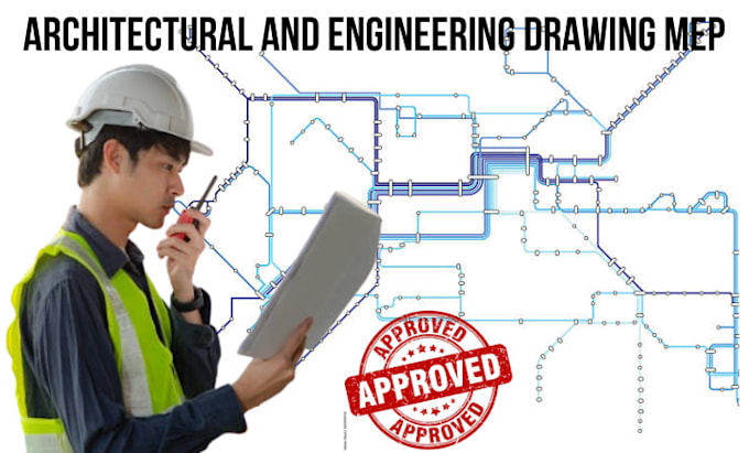 Gig Preview - Draw stamp architectural and engineering drawing mep 2d floor plan city permit