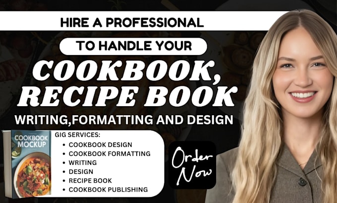 Gig Preview - Be your recipes cookbook writer cookbook recipe book design cookbook formatting