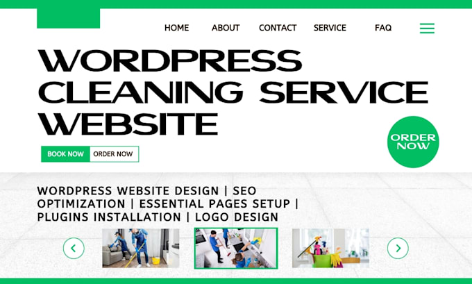 Gig Preview - Create clean and professional modern responsive website for cleaning service