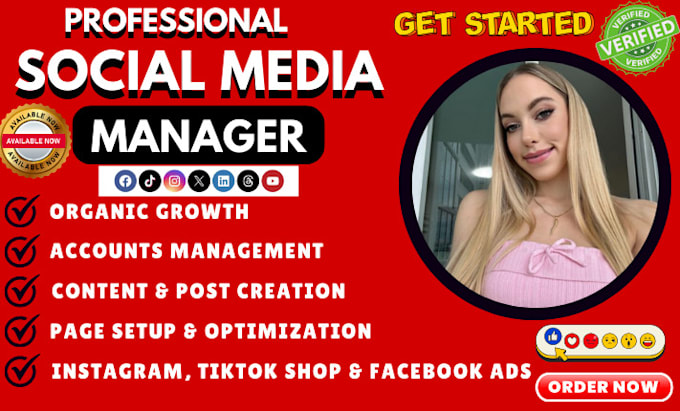 Bestseller - do social media manager instagram marketing content creator tiktok shop fb ads