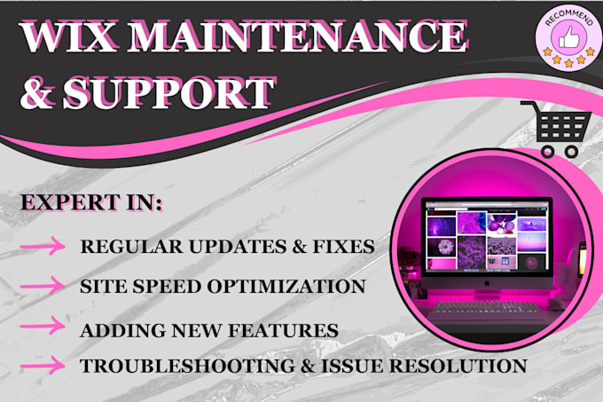 Gig Preview - Provide wix website maintenance and support service