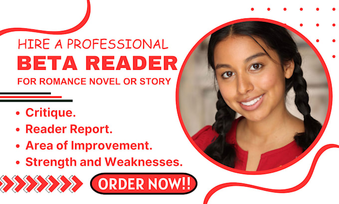 Gig Preview - Beta read and critique your novel as a beta reader fantasy, romance beta reader