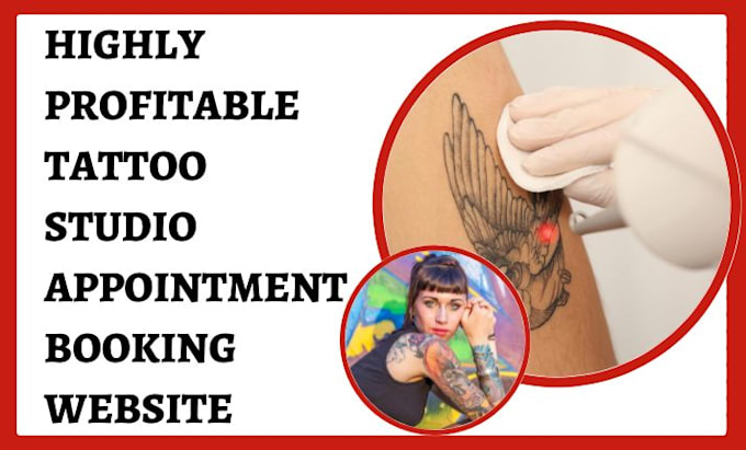 Gig Preview - Design tattoo studio appointment booking website tattoo website tattoo store